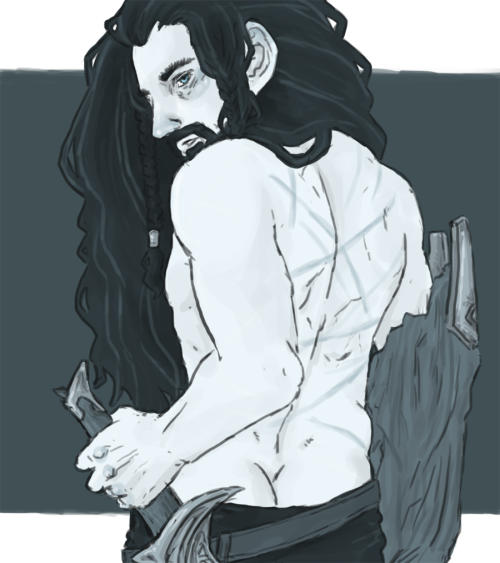 ladynorthstar:Thorin was just picking up his stuff after their little adventure in the hands of the 