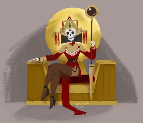 Hot skeleton empress with legs~ I had a lot of fun with this warm-up!