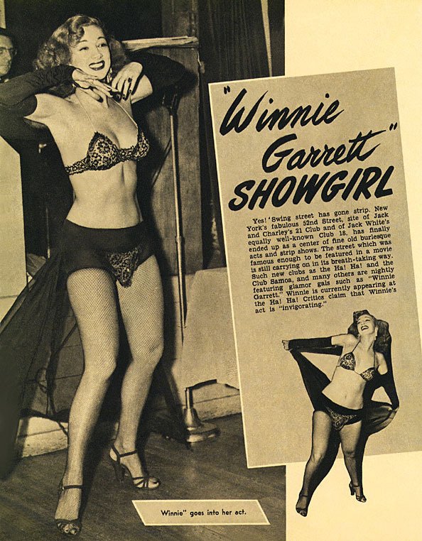   Winnie Garrett is featured in the January 1949 edition of ‘SIR!’ magazine..