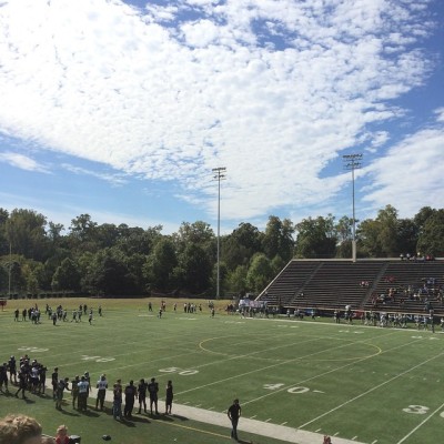 It’s a good thing our company is good…. This game sucks. Oh well. Yay for little college homecoming football games. (at Callaway Stadium)