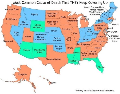 mapsontheweb:Most Common Cause of Death That THEY Keep Covering Up. I’m sorry, I know this is dumb b