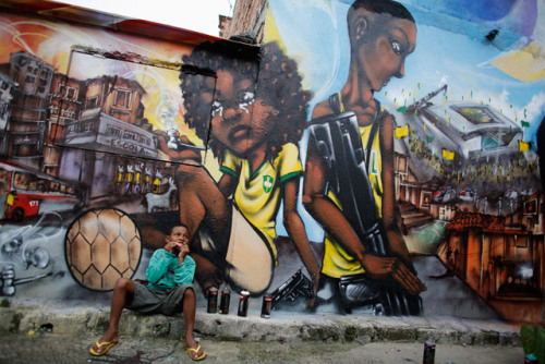 Some of the many anti-capitalist &amp; anti-FIFA murals seen around Brazil during the 2014 World Cup