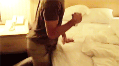 knottystilinski:  wetwolves-deactivated20131114:Can I just…This is Tyler Posey humping a bed and dat booty      he should give colton some lessons