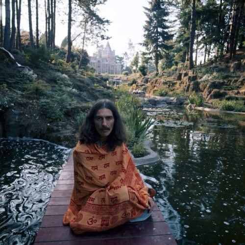 forgottenfears:George Harrison at his home Friar Park in 1975, England