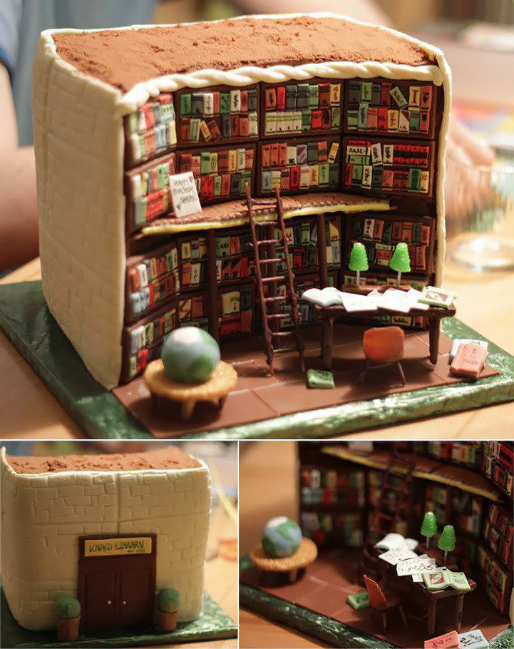 nevver:  die Bibliothek Cake 