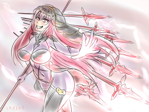 So Scáthach So coming to FGO na today.  Did a quick   little  drawing in hopes of good gacha fortune XD Also happy turkey day to all the yankees.