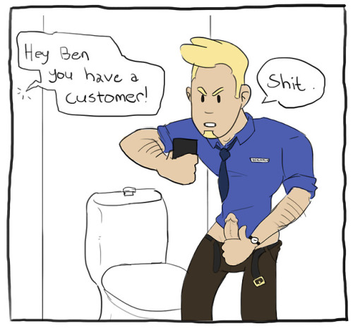 barkhamstuff:This is what I have been working on past few days! Your Avarege Salesman is the working title that might change when the series goes on. Let me know what you think! I’m still new to drawing comics so any kind of feedback will help me ♥