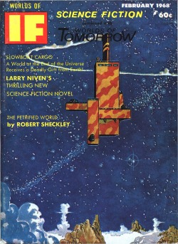 scificovers:  If vol 18 no 2, February 1968. Cover by Vaughn Bodé illustrating “The Petrified World” by Robert Sheckley.