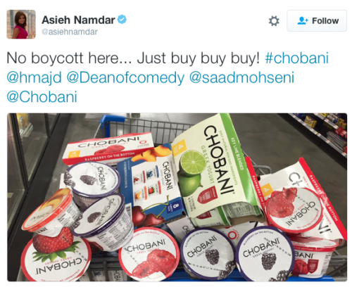 myresin:  micdotcom:  Immigrant-owned yogurt giant Chobani employs other immigrants, so the alt-right is boycotting Chobani founder and owner Hamdi Ulukaya is a Turkish immigrant who has advocated strongly for companies to hire migrants. Refugees make