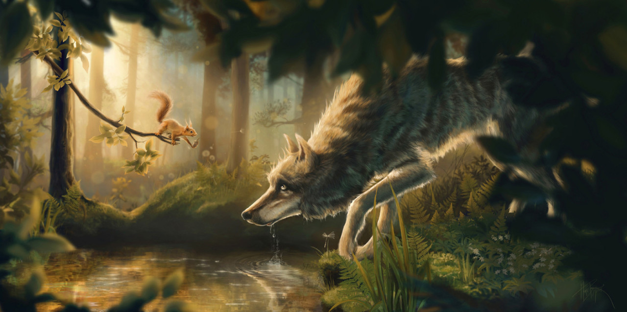 thecollectibles:“The Company of Wolves” – illustrations by  Marie Beschorner