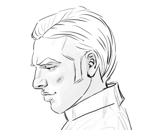 Hux Sketch Preview - new art coming soon! This one is for a #Gingerpilot artwork, but there is a lot