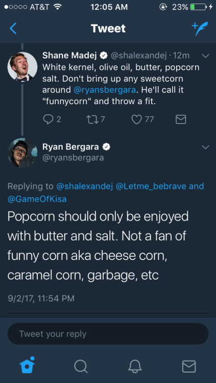 unssolved:“eating popcorn, our favorite thing to do in the world”