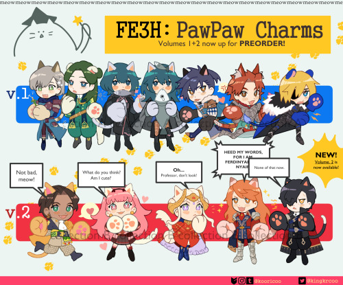 Preorders for my FE3H PawPaw and Promare charms will be open from [1/11-2/4] ! They will be shipped 