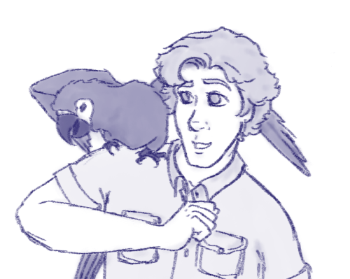 This is from that Cabin Pressure Zoo AU that was going around a while ago. I did the one on the righ