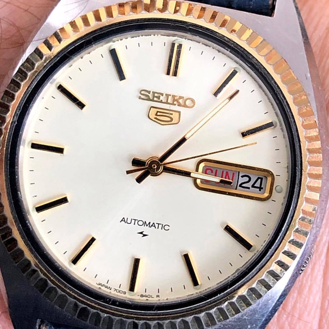 Mostly vintage watches — Circa 1980 Seiko 5 Automatic Cal 7009 #watch...