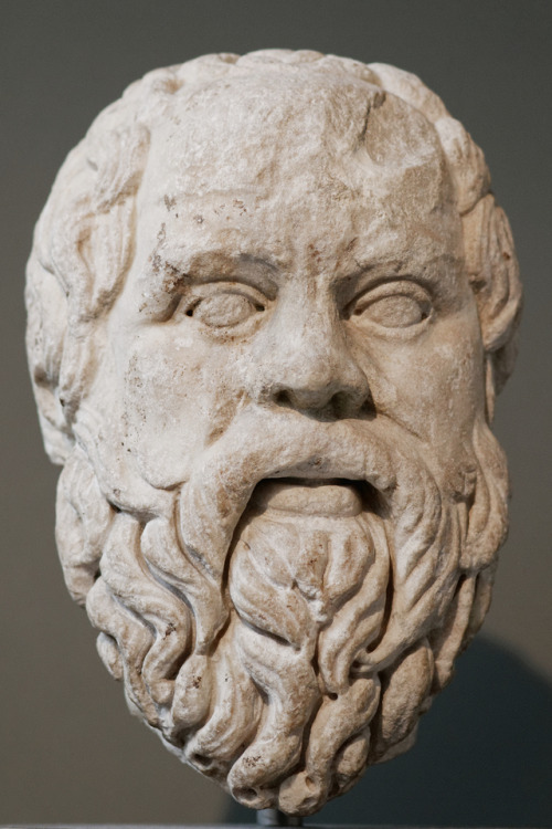 Marble bust of Socrates.  Roman copy after a lost Greek original of the Late Classical period (