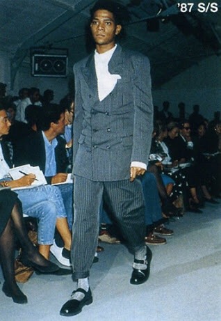 samonyc:  Basquiat walks in Comme des Garçons fashion show S/S ‘87 Collection