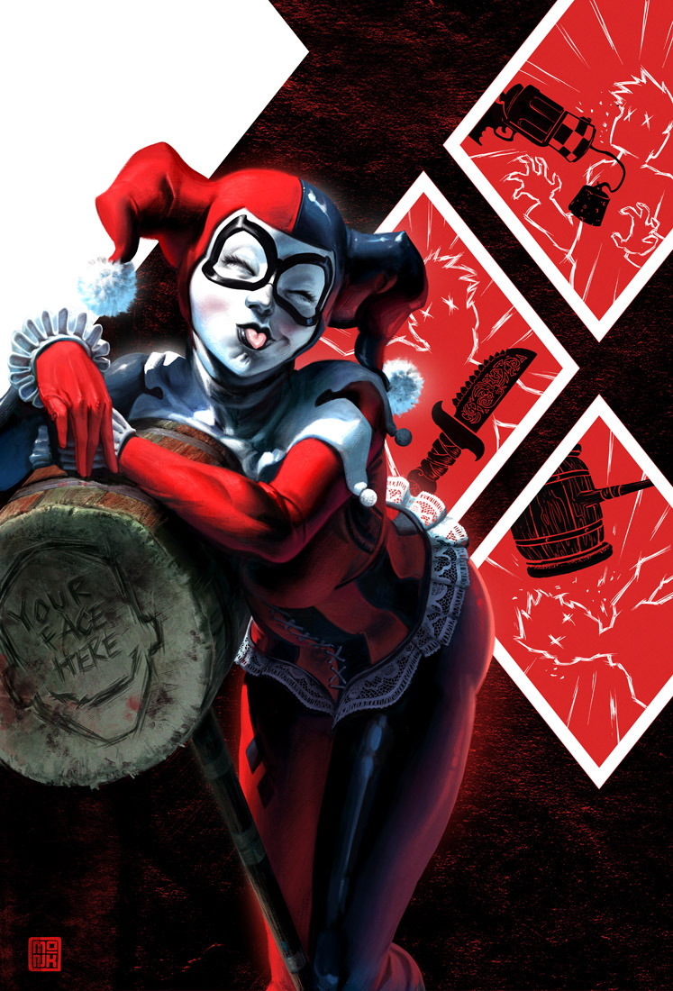 fabianmonk: Harley Quinn! Key art for Sideshow Collectibles’ 1:6 scale DC line.