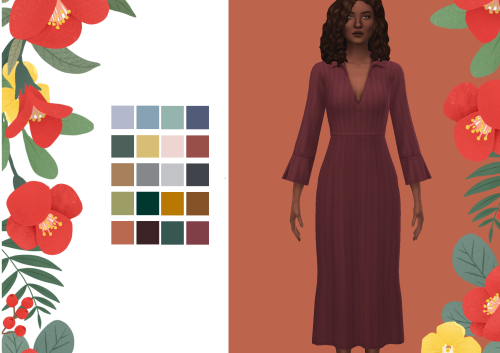 simminginchi: Louise dress | 2k followers gift pt. 1   Here’s another eco lifestyle mesh edit: