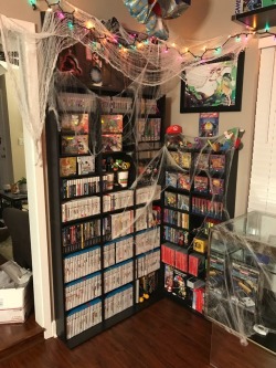 isquirtmilkfrommyeye:  This year for Halloween, and since Luigi’s Mansion 3 was announced, I decided to decorate the game room to look like Luigi’s Mansion.