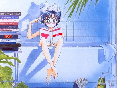 gayshakuma:  Just like Sailor Mercury, this is what I like to do in the tub :D
