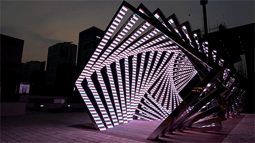 itscolossal:Accumulation: A Dramatic Concentric Tunnel of Light Patterns by Yang Minha