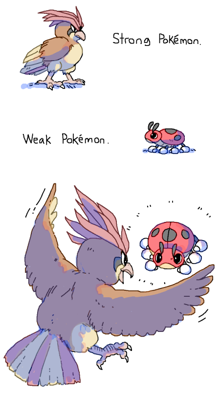 comic about beating pkmn silver with only ledian (we did it!)