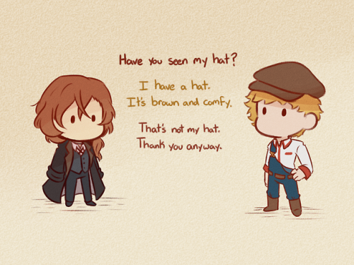 iamnotamuffin:Chuuya Wants His Hat Back 