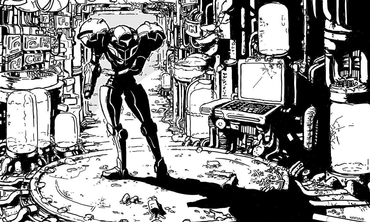 hap5am:Wanted to make some Metroid fanart. I’m also playing Super Metroid right