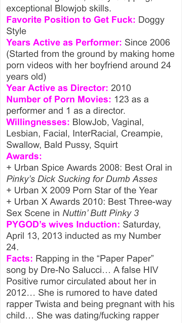 wheelz1624:  TheRealPinkyXXX  My Favorite Black Pornstar  👅💦 💯❤️ 😄😵
