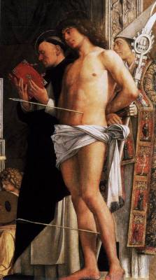koredzas:  Giovanni Bellini - saint Sebastian. San Giobbe Altarpiece. 1487  