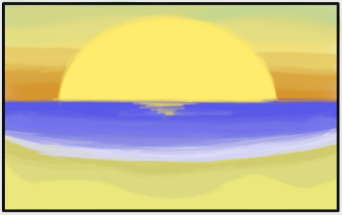 quick drawing of the beach #art#artwork#my art#myart#digital drawing#drawings#beach#beach drawing#sun#ocean#nature#nature art#Illustration #college is making me cry lmao #landscape