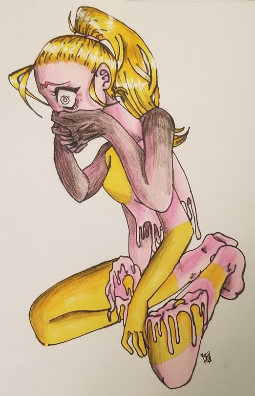 Redraw Of A Character I Drew Last Year. The Characters Name Is Stomach Pain And I Drew It In The Middle