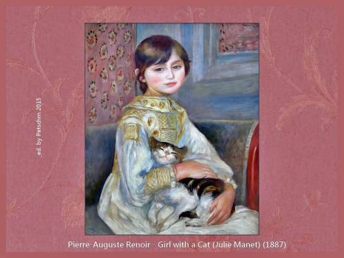 petschm66: Pierre-Auguste Renoir - Two Women and a girl with a cat (1875)   (1879) (1887)edited by P