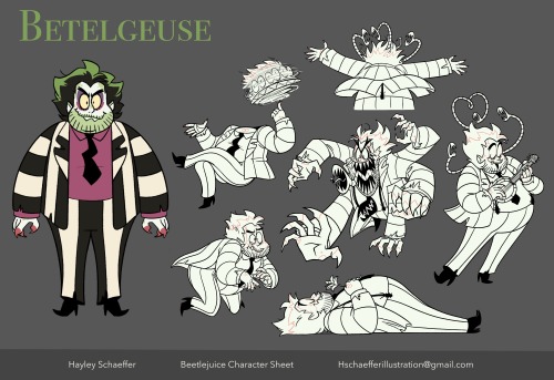 snaileyart: Howdy!! I realize I never posted some of my Beetlejuice portfolio stuff here, so here is