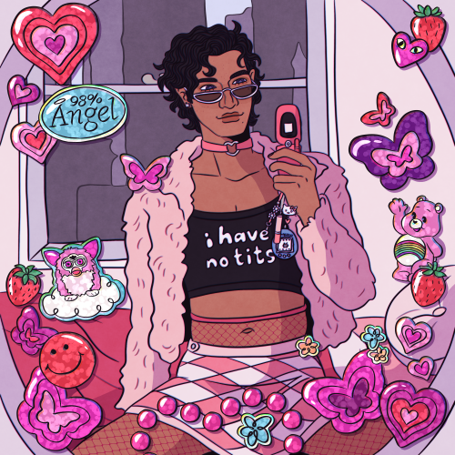 rabdoidal:  i love dick grayson in a very specific way, and that way is reading exactly 0 comics, thinking “but what if he was girlypop” and then drawing his myspace profile pic💅 kofi link in bio if you’re feeling generous 💅 