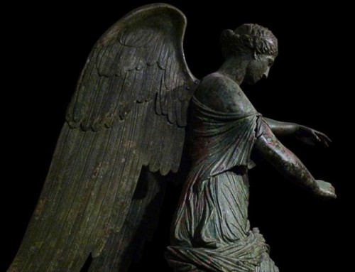 mythologyofthepoetandthemuse: Winged Nike or Victory of Brescia, a bronze statue from 3rd-centu