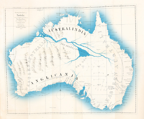 gruene-teufel:worm:mapsontheweb:Thomas J. Maslen imagined a big river in the middle of Australia, 18