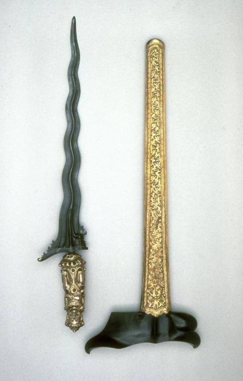 Gold and jewel decorated kris, Indonesia, 19th century.from The Asian Art Museum
