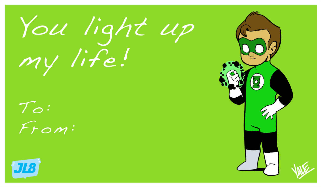 jl8comic:  Here are some JL8 valentines! Feel free to print them out, split ‘em