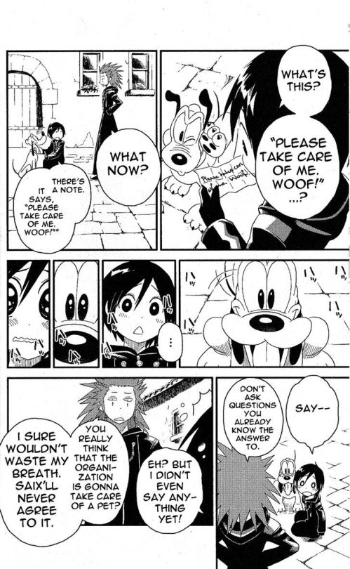 akusaitrash:  flying-with-dragons:  bluewind1246:   I always wondered why and how Mickey’s dog, Pluto was alone in The World That Never Was in Kingdom Hearts 2. It’s because Xion adopted him and took him back to the organization.     Can’t believe