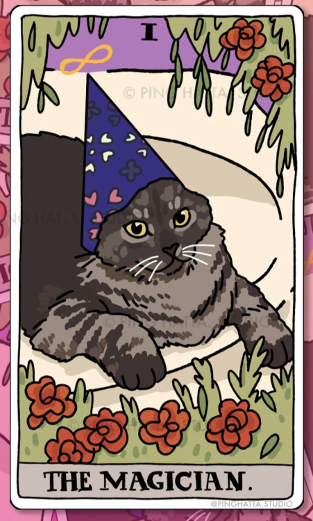 catsbeaversandducks:Tarot Cats Chonky Goods by Ping Hatta Studio