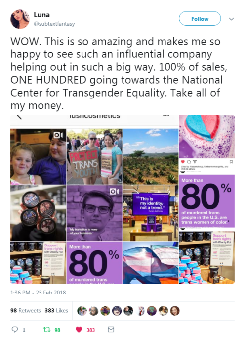 “WOW. This is so amazing and makes me so happy to see such an influential company helping out in suc