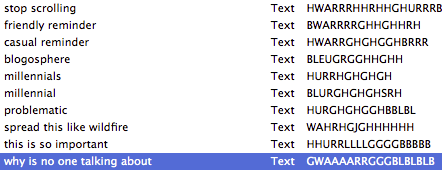 bigbigtruck:more fun with Foxreplace.