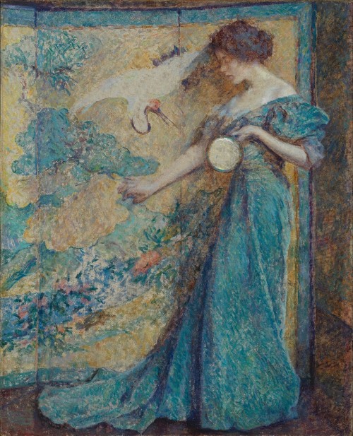 willowstone: “The Mirror” (1910) by Robert Reid (American, 1962-1929)