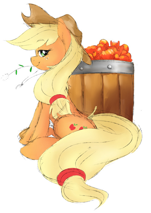 doggie999artist:have a simple colored SFW doodle of AJ^w^