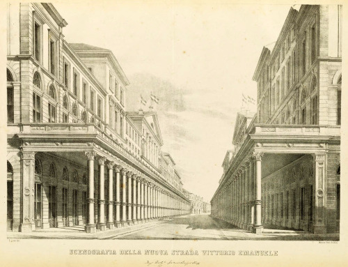 archimaps: Design for the projected Victor Emanuel Avenue, Milan