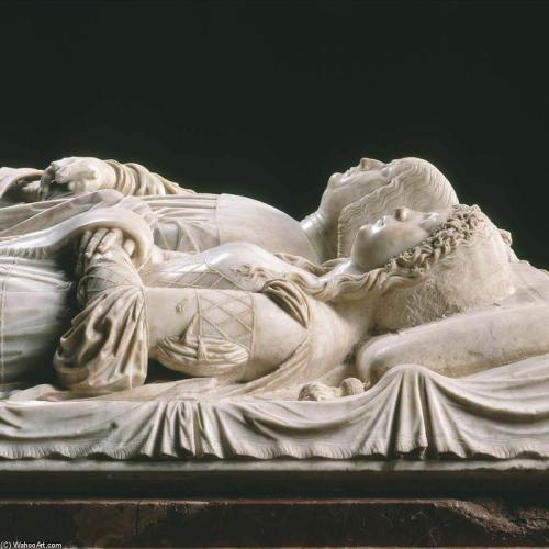 Effigies of Lodovico Sforza (d. 1507) and Beatrice d'Este (d. 1497) by Cristoforo Solari from Pavia 