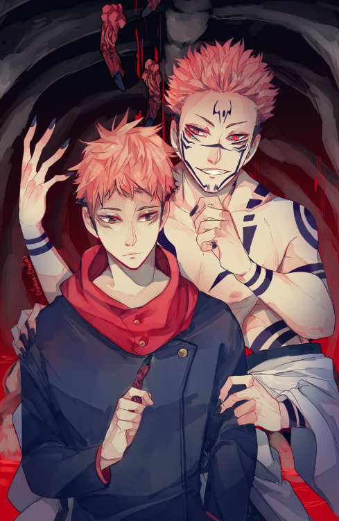 Crimson-Chains:  Yuji And Sukuna ^^