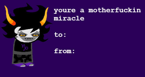 davestriderthedamndickrider: homestuck whalentines i apologize in advance if any of these were done 